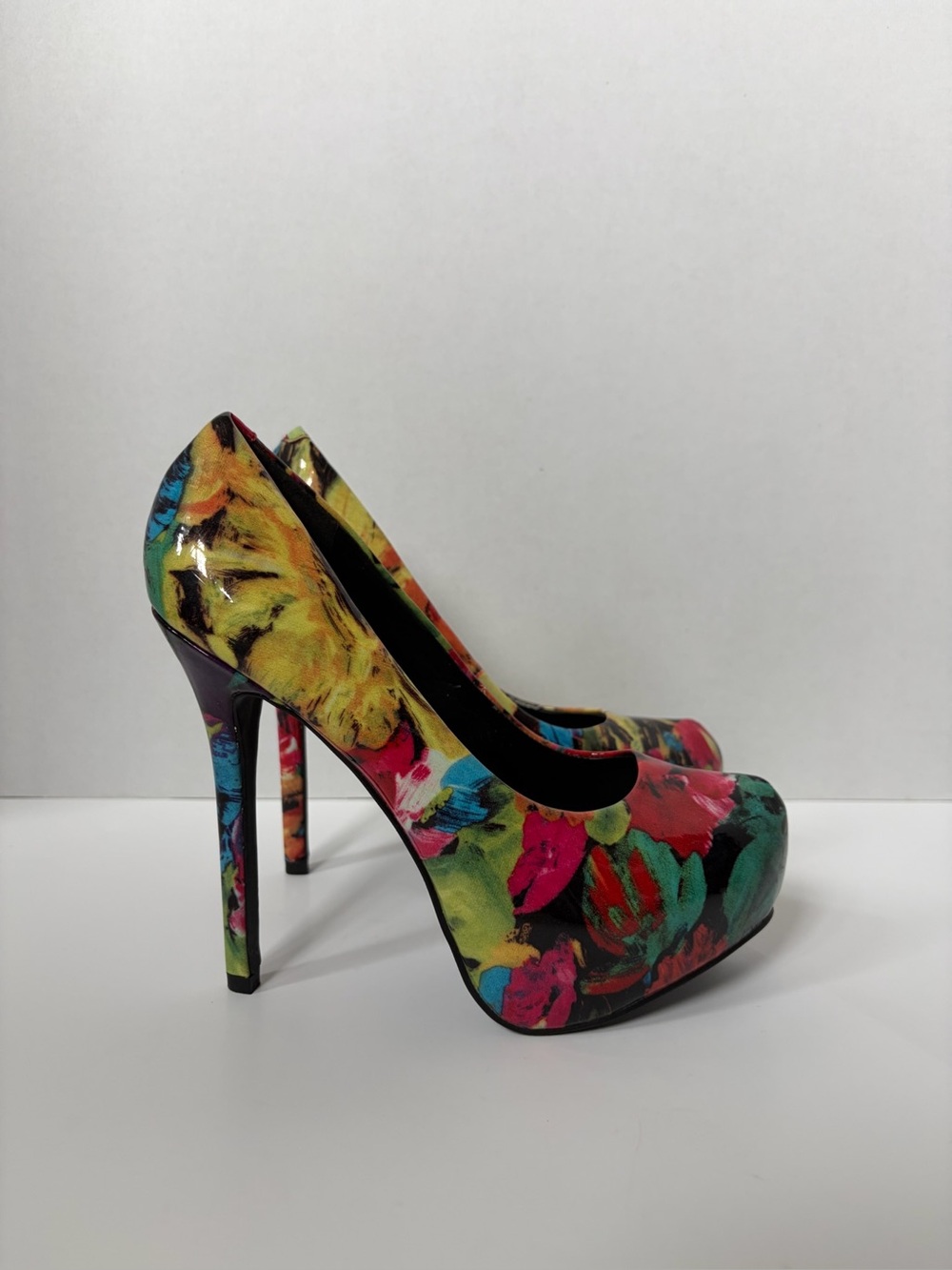 Steve Madden Nala floral print platform heels ladies 7.5